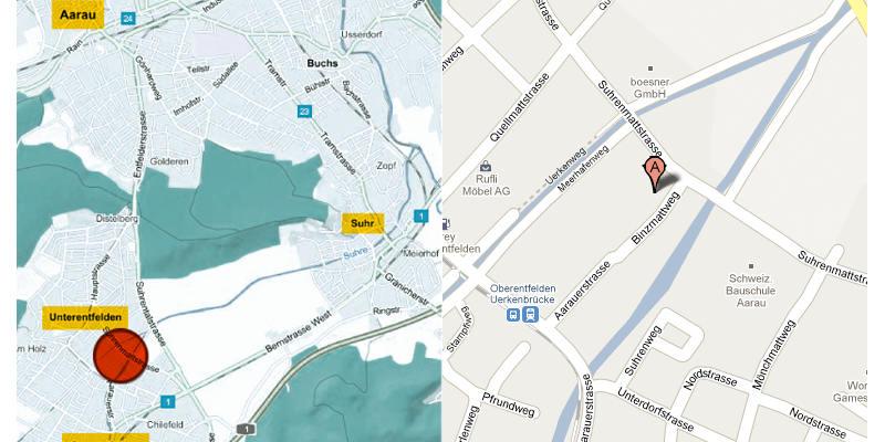 Anfahrtsplan bei Google